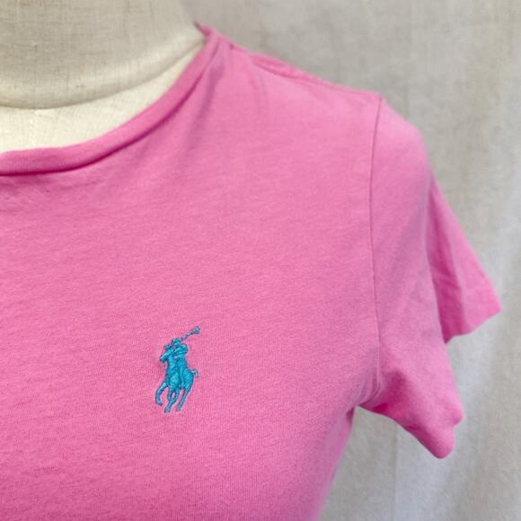 Ralph Lauren pony Y2K bubblegum pink single stitch short sleeve tee Small - Picture 2 of 13